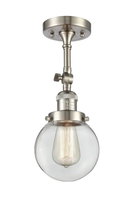 Innovations – 201F-SN-G202-6 – One Light Semi-Flush Mount – Franklin Restoration – Brushed Satin Nickel