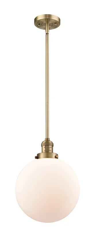 Innovations – 201S-BB-G201-10-LED – LED Mini Pendant – Franklin Restoration – Brushed Brass