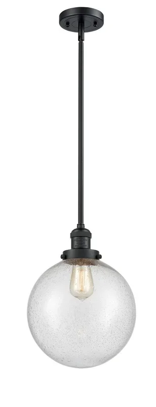Innovations – 201S-BK-G204-10-LED – LED Mini Pendant – Franklin Restoration – Matte Black