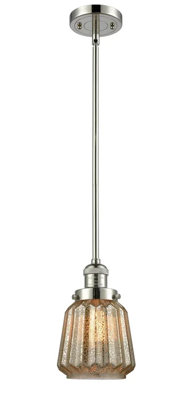 Innovations – 201S-PN-G146 – One Light Mini Pendant – Franklin Restoration – Polished Nickel