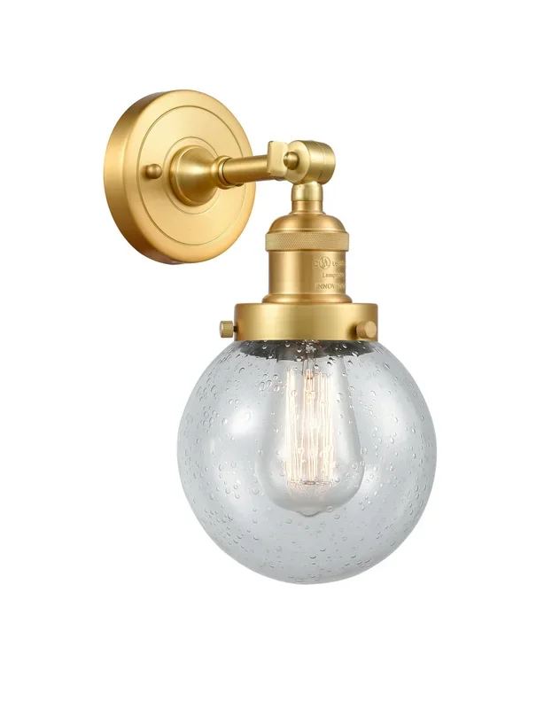 Innovations – 203-SG-G204-6 – One Light Wall Sconce – Franklin Restoration – Satin Gold