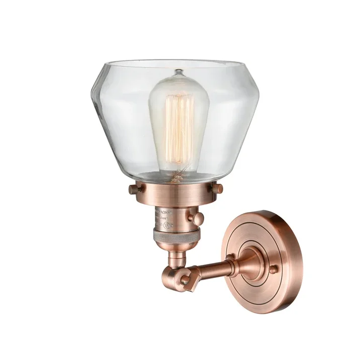 Innovations – 203SW-AC-G172 – One Light Wall Sconce – Franklin Restoration – Antique Copper