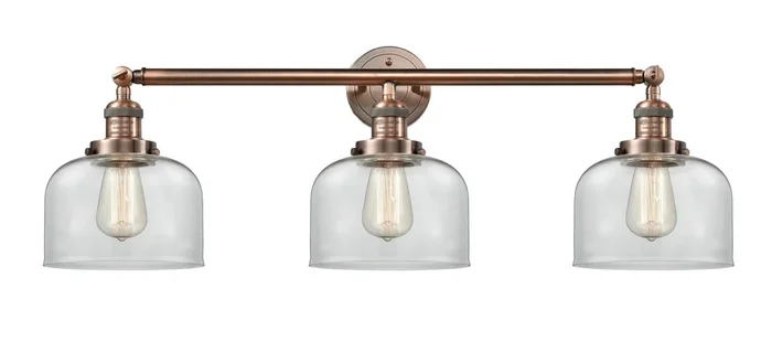Innovations – 205-AC-G72 – Three Light Bath Vanity – Franklin Restoration – Antique Copper