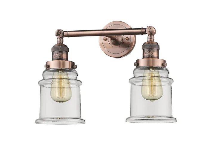 Innovations – 208-AC-G182 – Two Light Bath Vanity – Franklin Restoration – Antique Copper