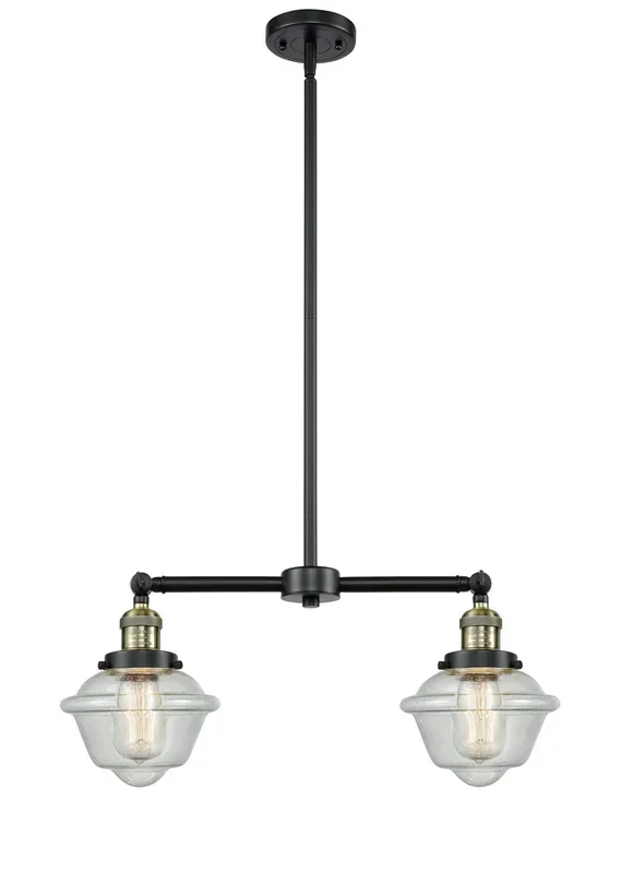 Innovations – 209-BAB-G534 – Two Light Island Pendant – Franklin Restoration – Black Antique Brass – 209BABG534