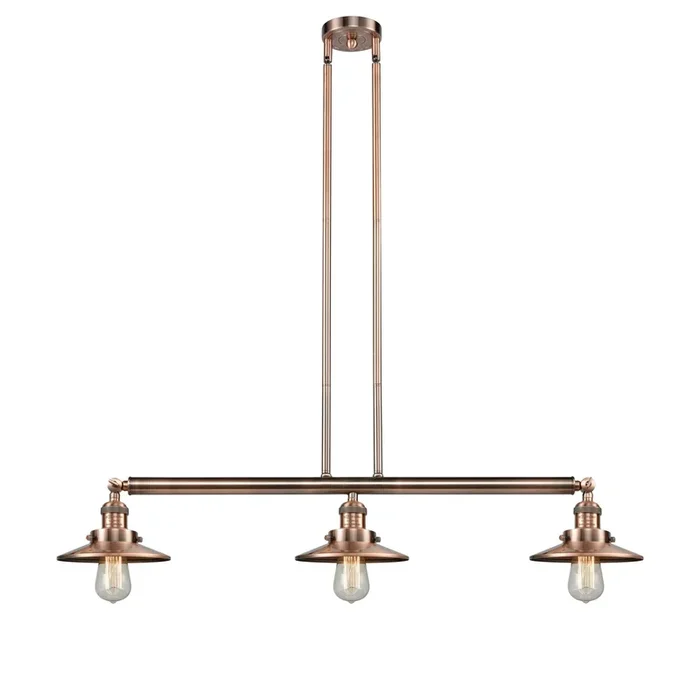 Innovations – 213-AC-M3-LED – LED Island Pendant – Franklin Restoration – Antique Copper – 213ACM3LED