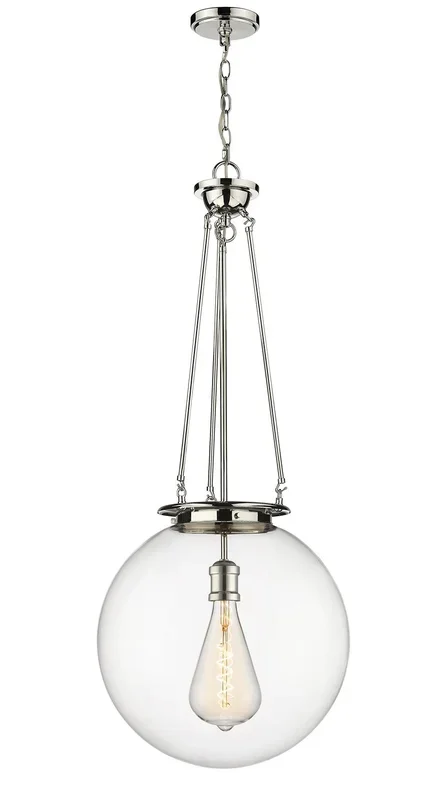 Innovations – 221-1P-PN-G202-18 – One Light Pendant – Essex – Polished Nickel – 2211PPNG20218