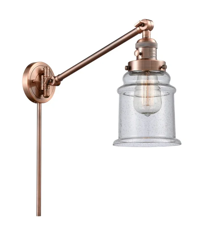 Innovations – 237-AC-G184 – One Light Swing Arm Lamp – Franklin Restoration – Antique Copper – 237ACG184