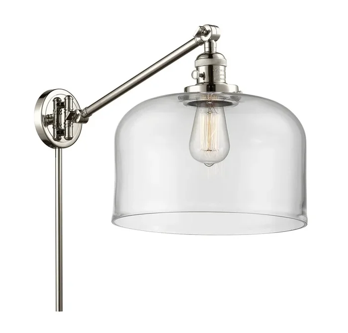 Innovations – 237-PN-G72-L – One Light Swing Arm Lamp – Franklin Restoration – Polished Nickel – 237PNG72L