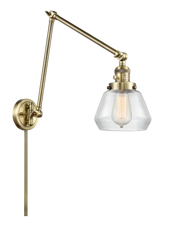 Innovations – 238-AB-G172 – One Light Swing Arm Lamp – Franklin Restoration – Antique Brass – 238ABG172