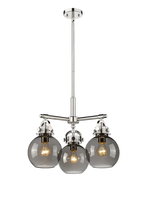 Innovations – 410-3CR-PN-G410-7SM – Three Light Pendant – Downtown Urban – Polished Nickel – 4103CRPNG4107SM