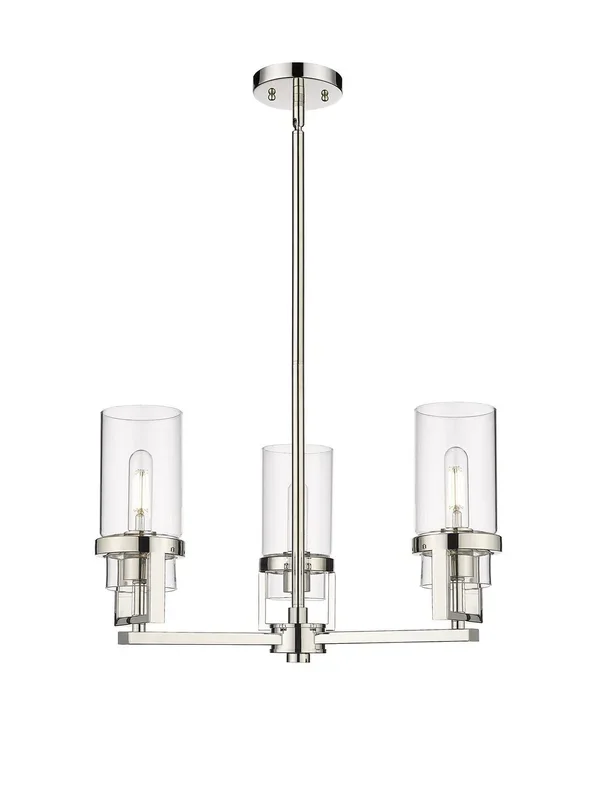 Innovations – 426-3CR-PN-G426-8CL – LED Pendant – Downtown Urban – Polished Nickel – 4263CRPNG4268CL