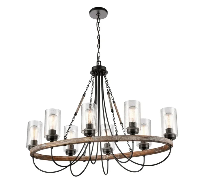 Innovations – 442-8CR-BK-SDY – Eight Light Chandelier – Paladin – Matte Black – 4428CRBKSDY