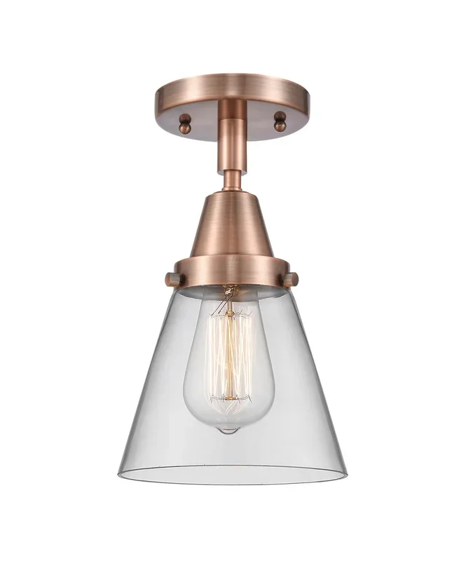 Innovations – 447-1C-AC-G62 – One Light Flush Mount – Caden – Antique Copper – 4471CACG62
