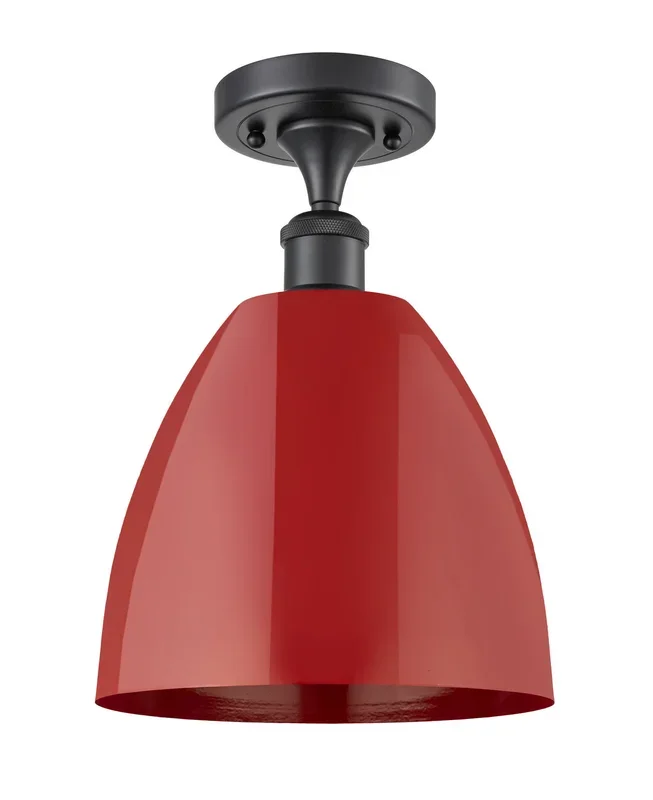 Innovations – 516-1C-BK-MBD-9-RD – One Light Semi-Flush Mount – Ballston – Matte Black – 5161CBKMBD9RD