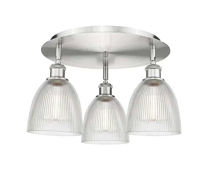 Innovations – 516-3C-SN-G382 – Three Light Flush Mount – Ballston – Satin Nickel – 5163CSNG382