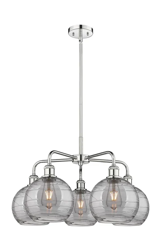 Innovations – 516-5CR-PC-G1213-8SM – Five Light Chandelier – Ballston – Polished Chrome – 5165CRPCG12138SM