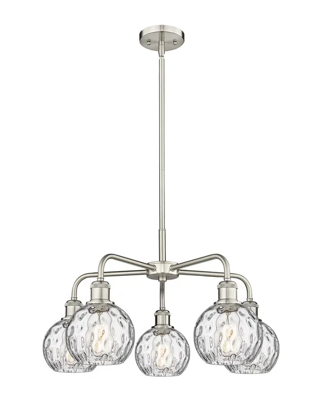 Innovations – 516-5CR-SN-G1215-6 – Five Light Chandelier – Ballston – Satin Nickel – 5165CRSNG12156