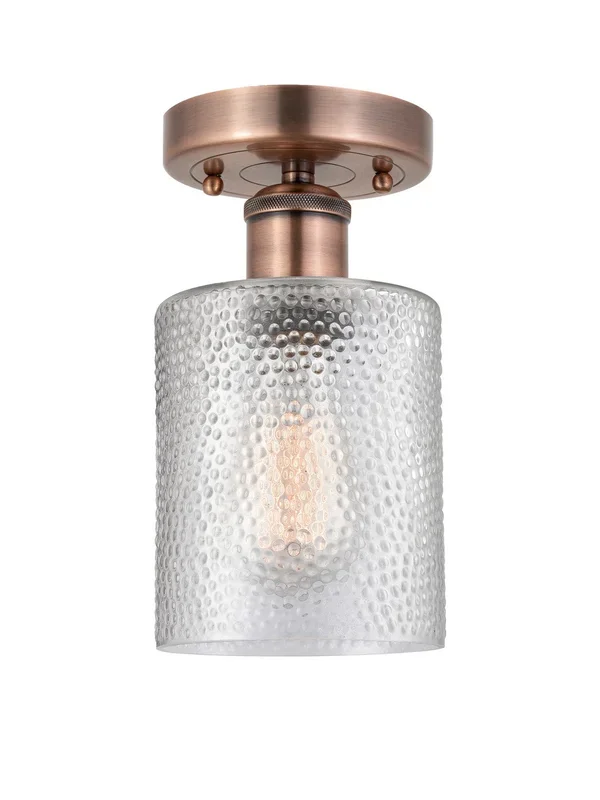 Innovations – 616-1F-AC-G112 – One Light Semi-Flush Mount – Edison – Antique Copper – 6161FACG112