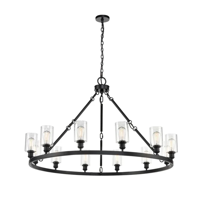 Innovations – 850-BK-G802-LED – LED Chandelier – Ballston – Matte Black – 850BKG802LED