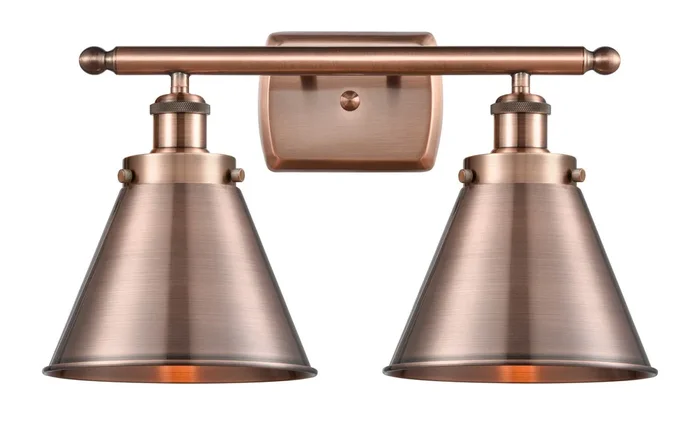 Innovations – 916-2W-AC-M13-AC – Two Light Bath Vanity – Ballston Urban – Antique Copper – 9162WACM13AC
