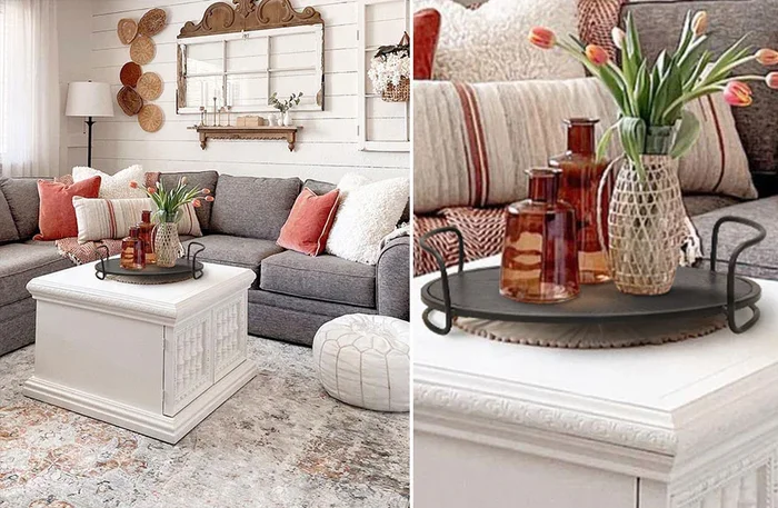 Iron Serving Tray With Handles – Decor Steals