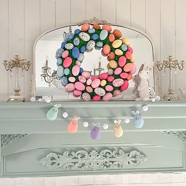 Large Multicolor Easter Egg Wreath – Decor Steals