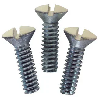Leviton 1/2 Inch Long 6-32 Thread Oval Head Milled Slot Replacement Wall Plate Screws Ivory (86000-PRT)