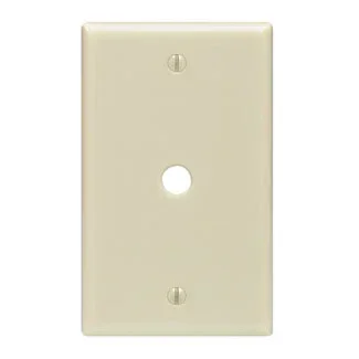 Leviton 1-Gang .406 Inch Hole Device Telephone/Cable Wall Plate Midway Size Thermoplastic Nylon Strap Mount Gray (PJ11-GY)