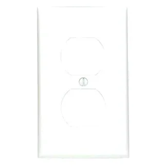 Leviton 1-Gang Duplex Device Receptacle Wall Plate Standard Size Thermoplastic Nylon Device Mount Hot Stamped Isolated Ground (80703-IG)