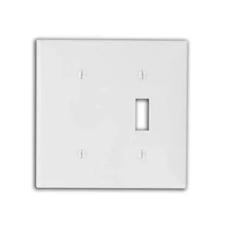 Leviton 1-Toggle/1-Blank Nylon Wall Plate (80706-R)