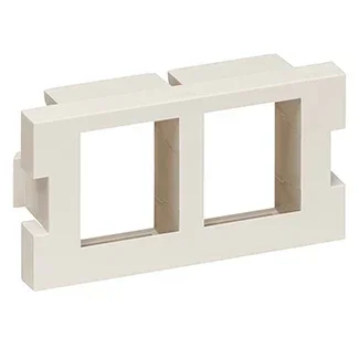Leviton 2-Port MOS (Multimedia Outlet System) QuickPort Adapter 1 Unit High Light Almond (41291-2QT)