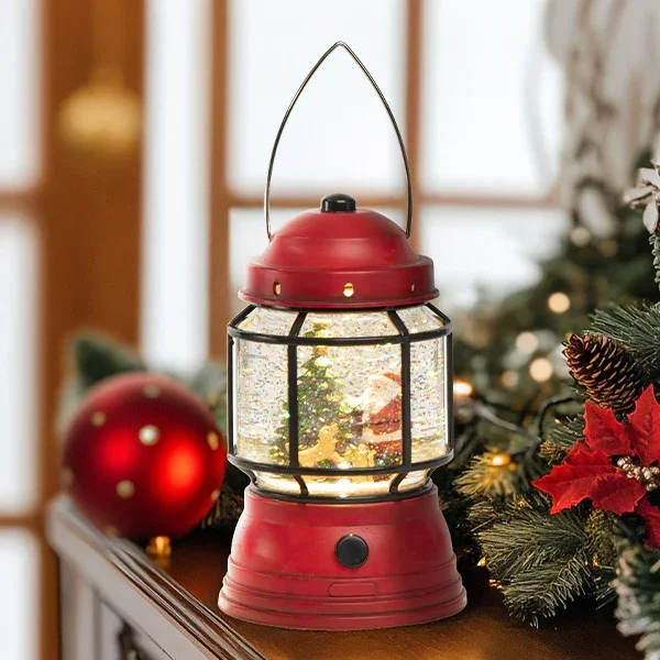 Light Up LED Rustic Santa Lantern – Decor Steals