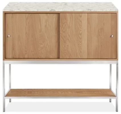 Linear Bar Cabinet with Stone Top – Modern Dining Room & Kitchen Furniture – Room & Board
