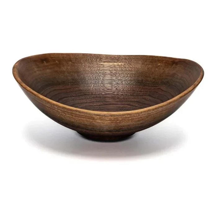 Live Edge Oval 9″ Walnut Wooden Bowl by Andrew Pearce
