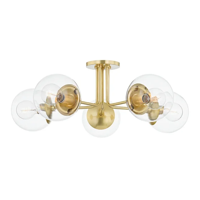 Mitzi – Five Light Semi Flush Mount – Meadow