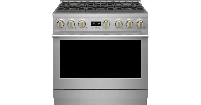 MONOGRAM Monogram 36″ Dual-Fuel Professional Range with 6 Burners ZDP366NTSS