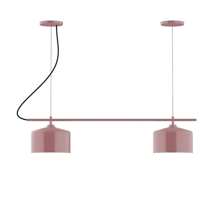 Montclair Light Works – CHB419-20-C22 – Two Light Linear Chandelier – Axis – Mauve – CHB41920C22