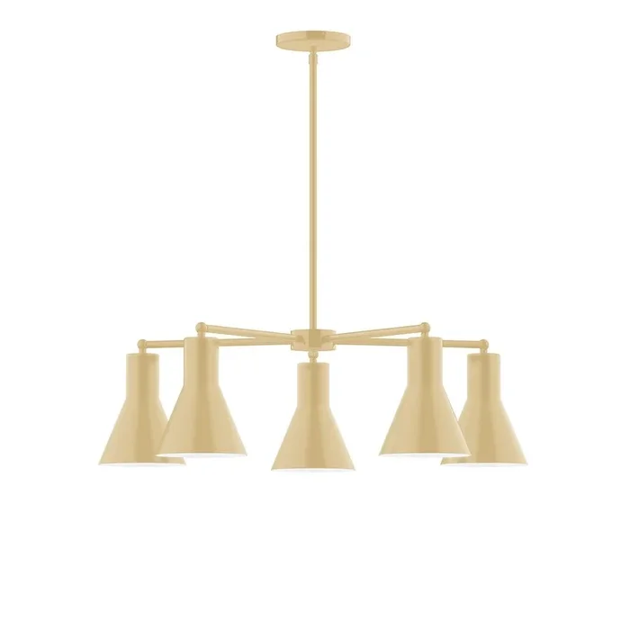 Montclair Light Works – CHC436-17-L10 – LED Chandelier – Flare – Ivory – CHC43617L10