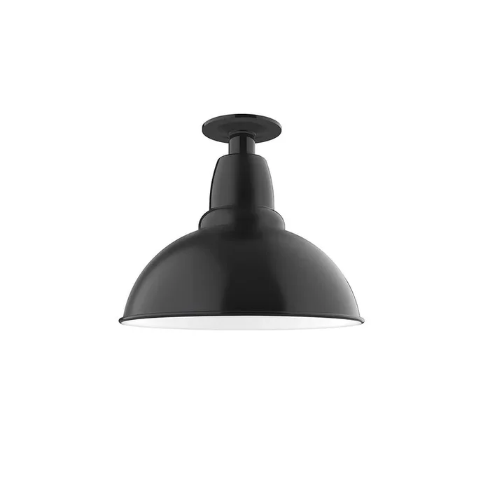 Montclair Light Works – FMB106-41-W12-L12 – LED Flush Mount – Cafe – Black – FMB10641W12L12