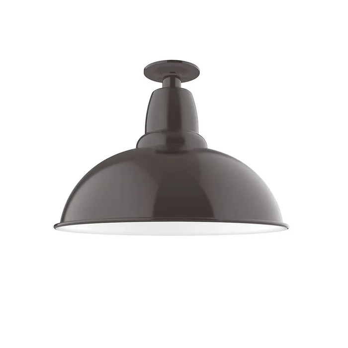 Montclair Light Works – FMB108-51-G05 – One Light Flush Mount – Cafe – Architectural Bronze – FMB10851G05