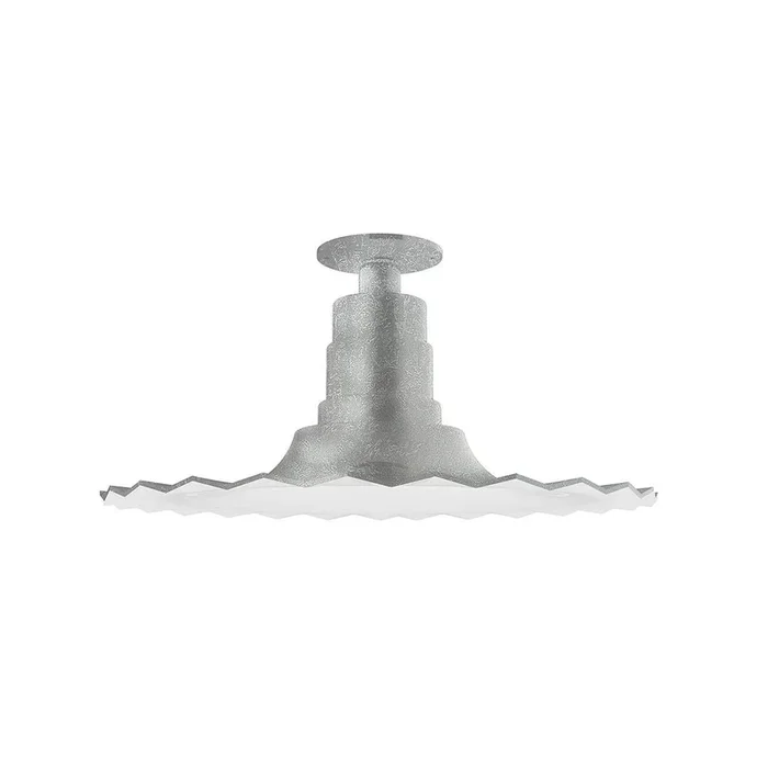 Montclair Light Works – FMB159-49-G05 – One Light Flush Mount – Radial – Painted Galvanized – FMB15949G05