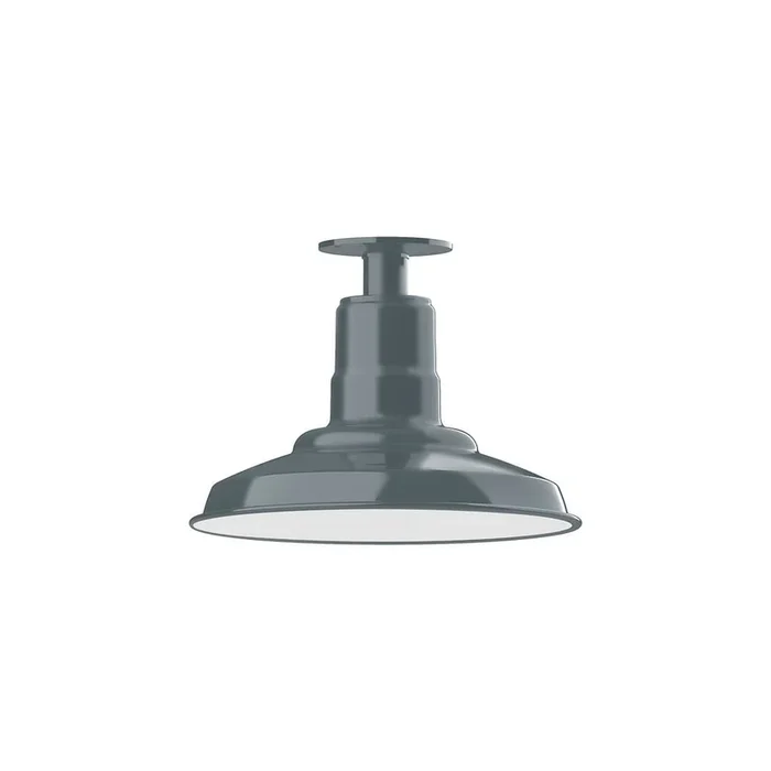 Montclair Light Works – FMB182-40-W12 – One Light Flush Mount – Warehouse – Slate Gray – FMB18240W12