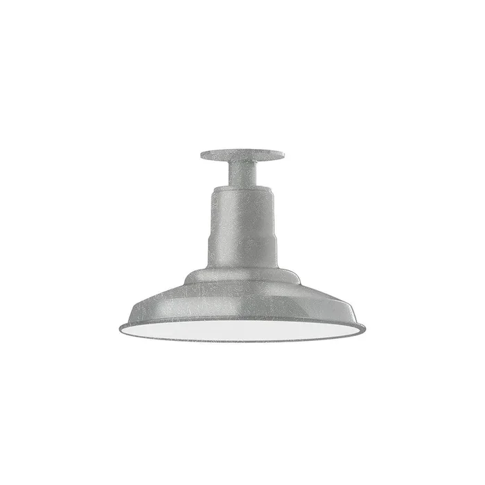 Montclair Light Works – FMB182-49-W12 – One Light Flush Mount – Warehouse – Painted Galvanized – FMB18249W12