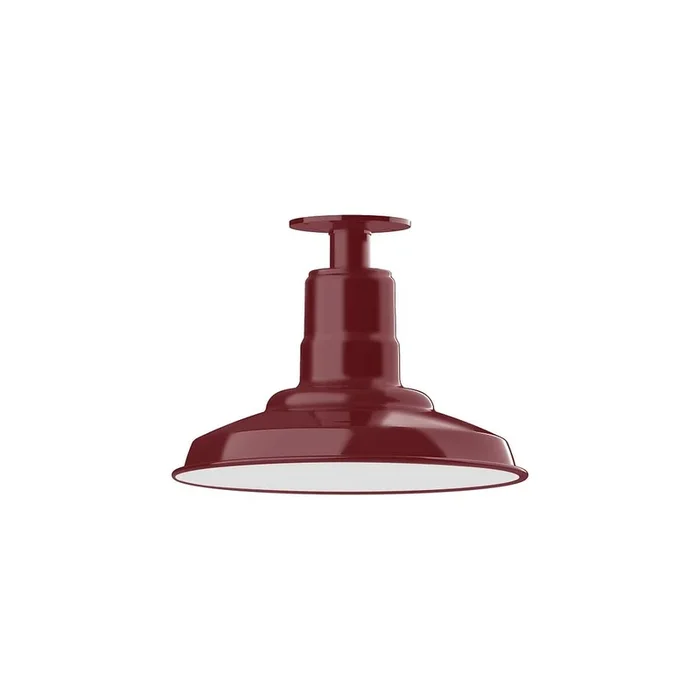 Montclair Light Works – FMB182-55 – One Light Flush Mount – Warehouse – Barn Red – FMB18255