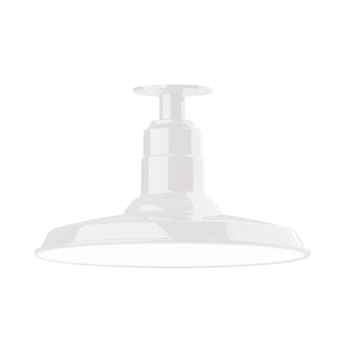 Montclair Light Works – FMB183-44-G05 – One Light Flush Mount – Warehouse – White – FMB18344G05