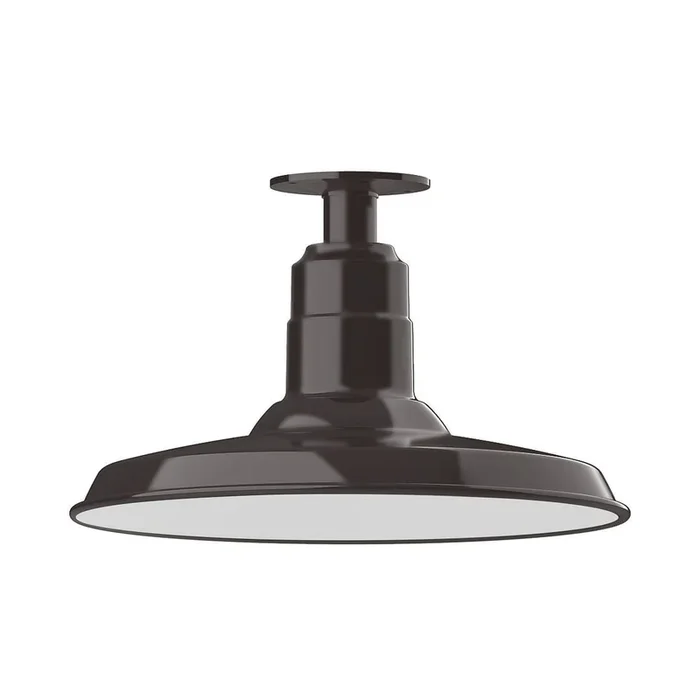 Montclair Light Works – FMB183-51-L13 – LED Flush Mount – Warehouse – Architectural Bronze – FMB18351L13