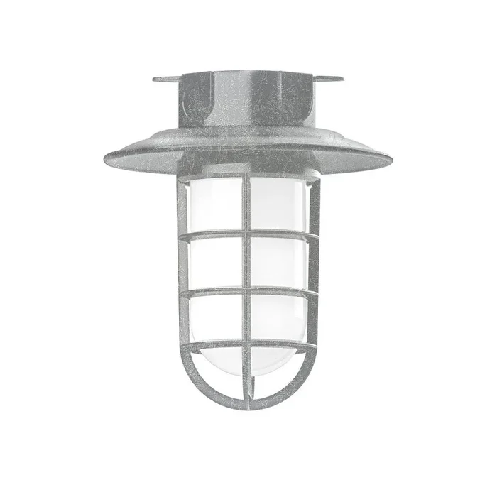 Montclair Light Works – FMC052-49-G07 – One Light Flush Mount – Vaportite – Painted Galvanized – FMC05249G07