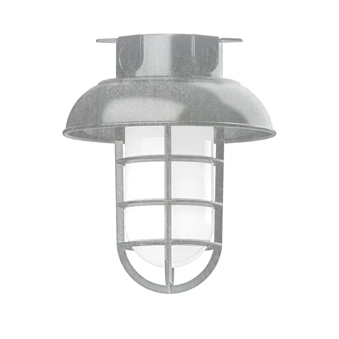 Montclair Light Works – FMC060-49-G07 – One Light Flush Mount – Vaportite – Painted Galvanized – FMC06049G07