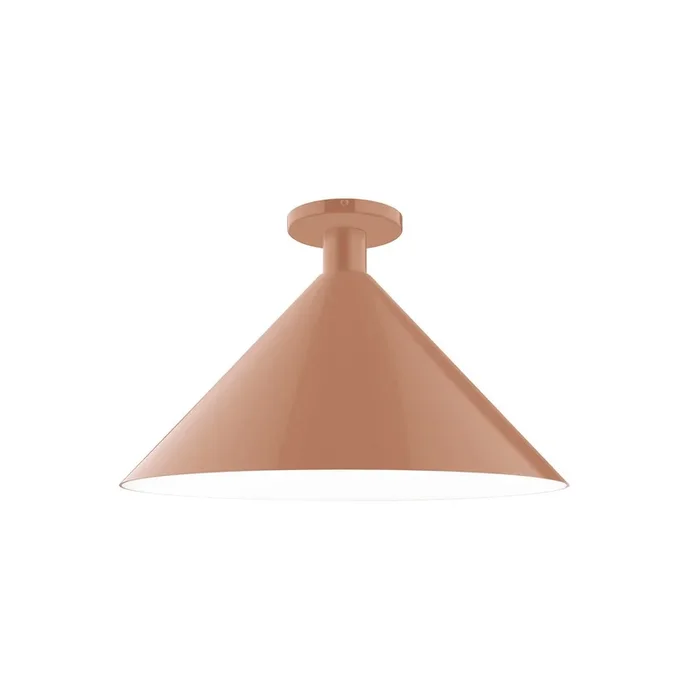 Montclair Light Works – FMDX467-19 – One Light Flush Mount – Chase – Terracotta – FMDX46719